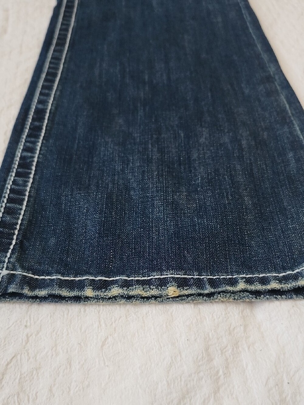 Stetson Men's Rocks Fit Bootcut Denim Jeans Thick Stitch Frayed X Size 38x38 - Picture 7 of 15